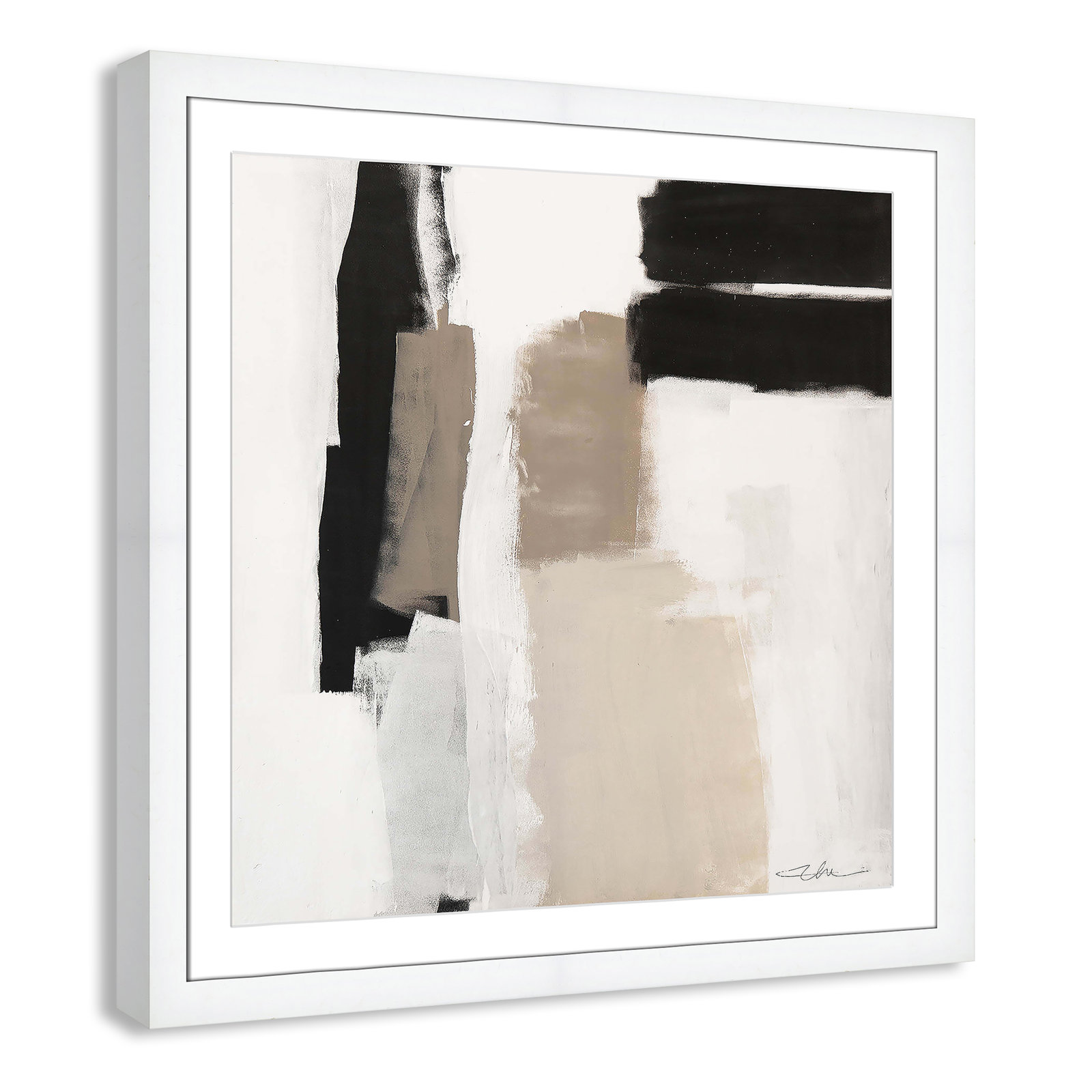 Earth Scapes II Print, 33.5" H x 33.5" W x 1.25" D, White Cube Framed