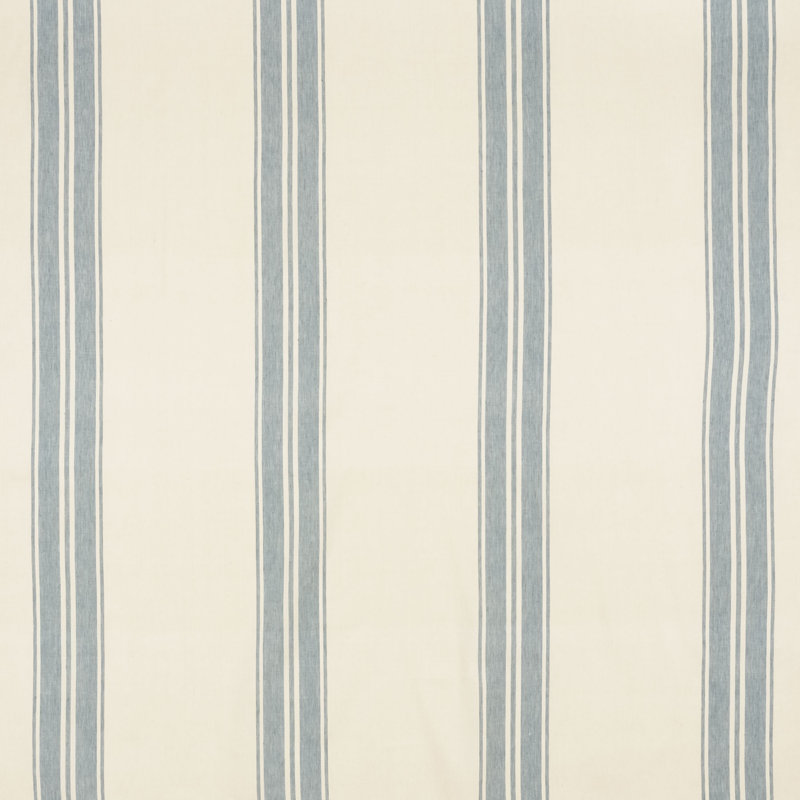 Tissu rayé Schumacher x Mark D. Sikes Brentwood, Bleu porcelaine