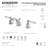 Kingston Brass Victorian Two-Handle 3-Hole Deck Mount Mini-Widespread Bathroom Faucet with Plastic Pop-Up-29273502