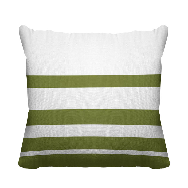 Coussin décoratif intérieur / extérieur Tanner, L 15 po x H 15 po, Vert olive