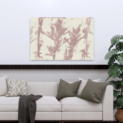 Muted Rosemary Sprigs Abstract Delicate Organic Plant Landscape Wall Art