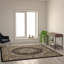 Tapis à motif de médaillon en oléfine Damora-892836111