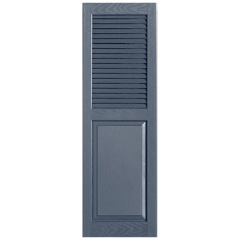 Combinaison droite à persiennes combinées, 12 po, 45 po, Indigo