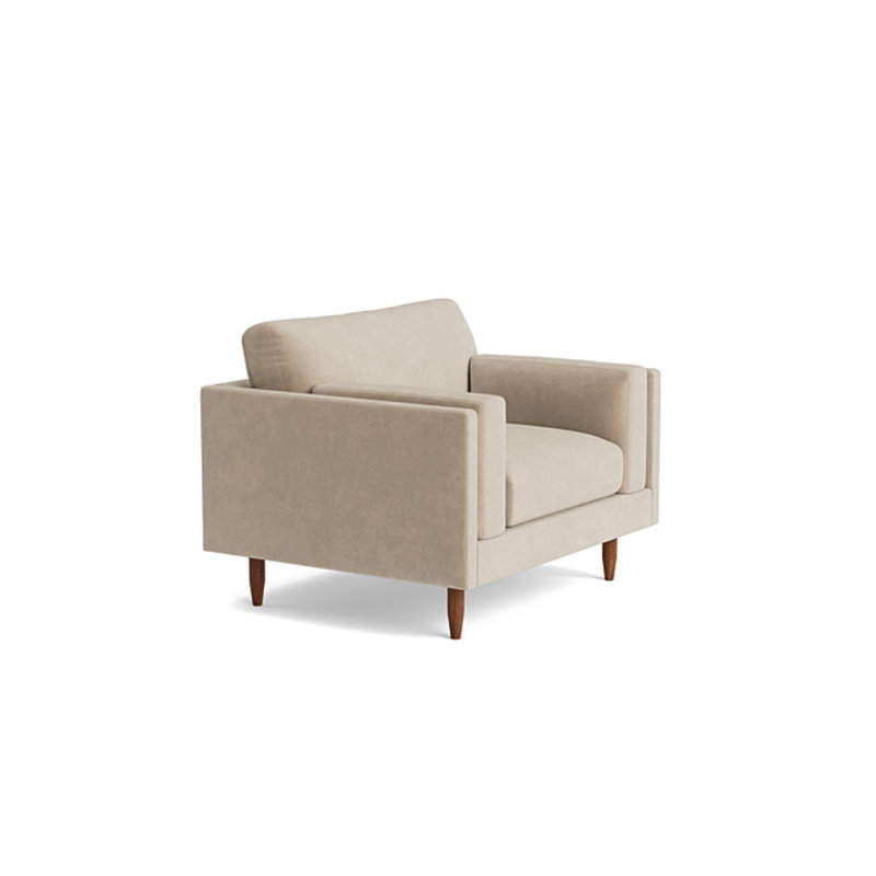 Skinny Fat Chair, Velvet - Beige