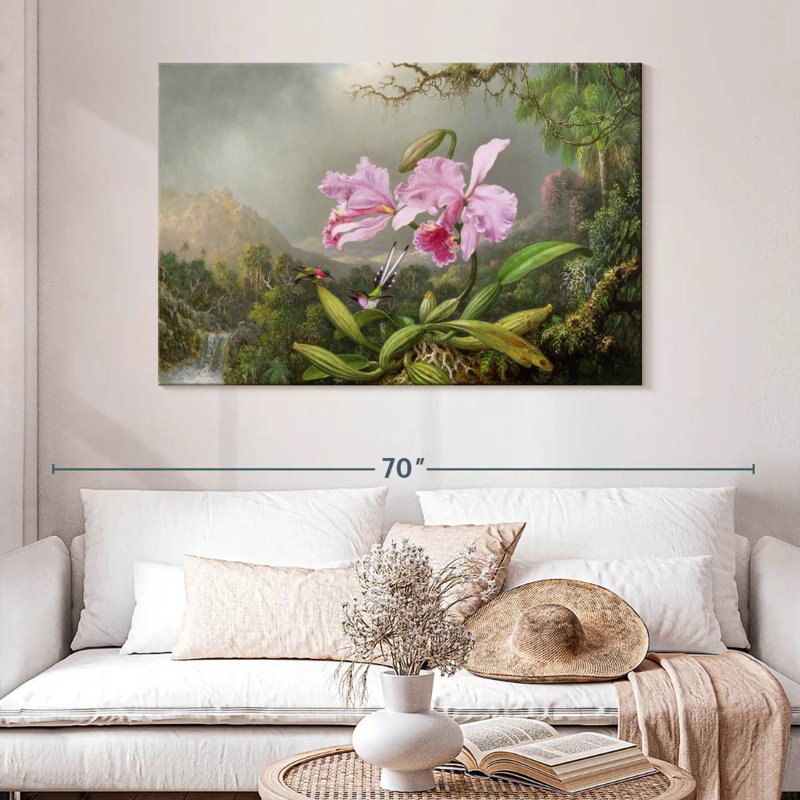 Study Of An Orchid, 32" H x 48" W