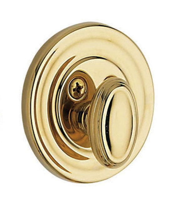 Traditional Patio One-Sided Deadbolt, Lifetime Polished Brass