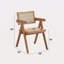 Ensemble de 2 fauteuils de cuisine décontractés en rotin de style Mid-Century