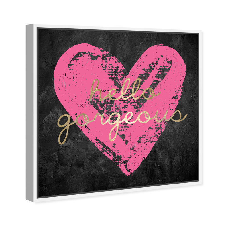 " Gorgeous Salute Hot Pink ", White Framed, 40" H x 40" W