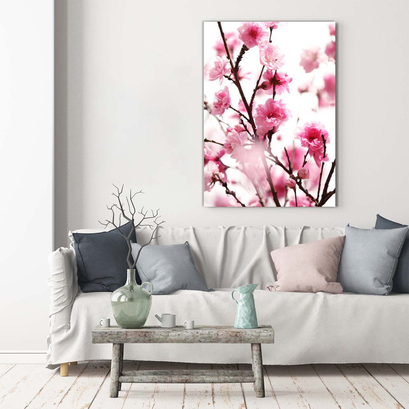 Plum Flowers - Wrapped Canvas Print