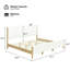Structure de lit moderne très grand blanc Boucle, revêtement texturé doux, bois d'ingénierie, adaptable aux styles de chambre à coucher selon la taille, la surface, les pieds en bois d'hévéa, décor différent approprié