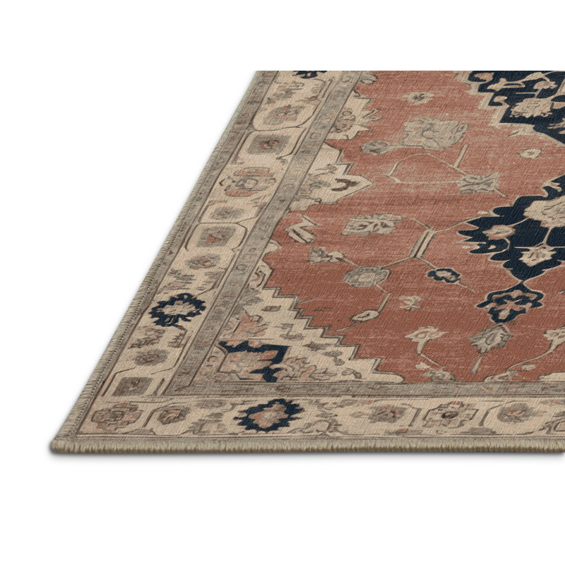 Machine Washable Overdyed Brown Area Rug, Rectangle 2' x 3'