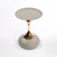 Table d'appoint polyvalente en métal à piédestal-366635349-359282292