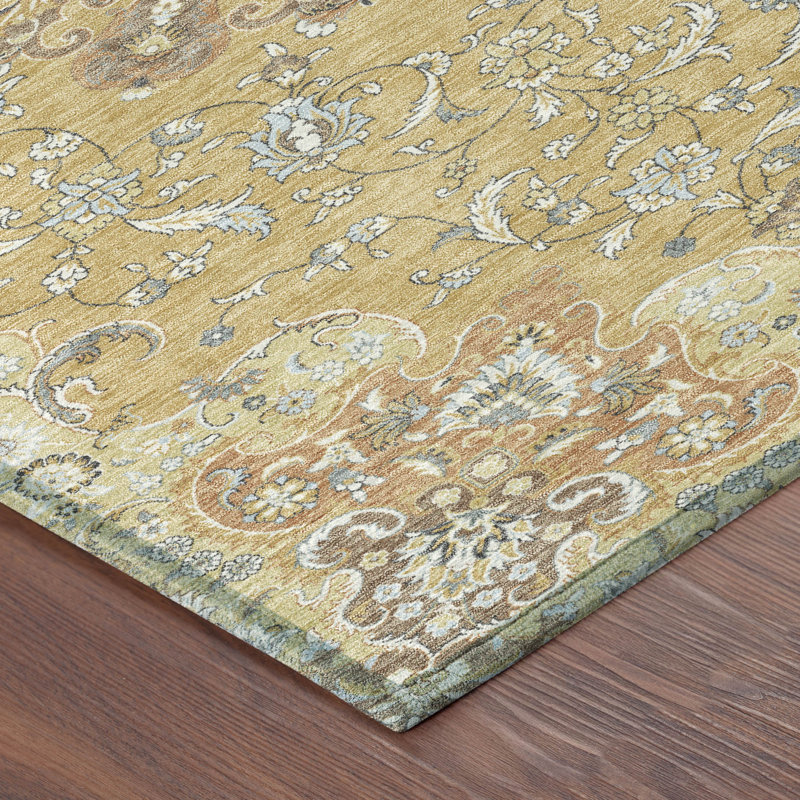 Tapis lavable à la machine intérieur / extérieur ACN2489, Gold, 8' x 10'