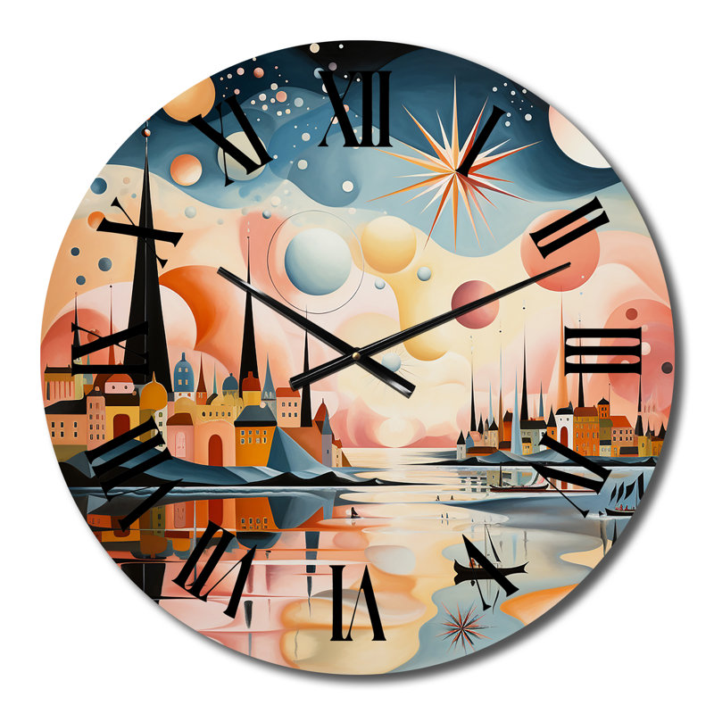 Betio - Horloge murale paysage abstrait, Petit
