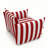 40" W Oversized Striped Accent Chair, Modern Coastal Armchair with Plinth Base and Reversible Cushions, Lounge Chair and a Half for Living Room-2059549651