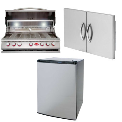 Cal Flame 5 - Burner Built-In Liquid Propane Grill with Cabinets