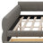 Contemporary Upholstered Platform Bed with Integrated USB and Drawer Storage-537720439