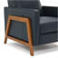 Fauteuil inclinable en cuir Richland - bleu nuit-887131050