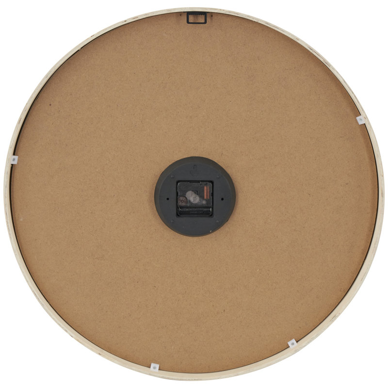 Nesrine 40'' Brown and White Stainless Steel Wall Clock