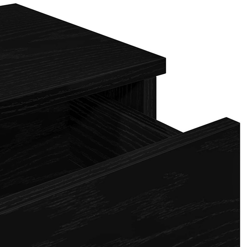 113-9 Wall Mounted Shelf, Black, 17cm H x 80cm W x 31cm D