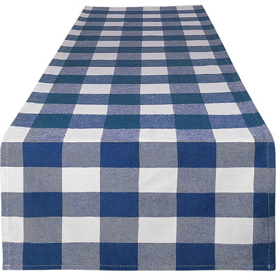 Zulay Home Table Runner Thick Poly Cotton Buffalo Plaid Table Runners 14"x72"