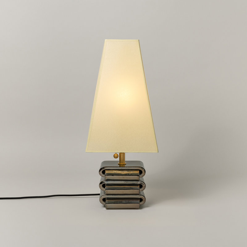 Gio Table Lamp, Faint Green, Obsidian
