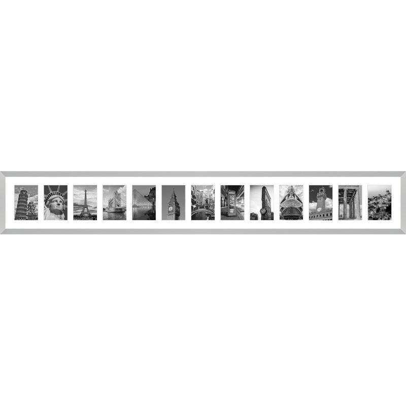 Kylenn Wood Picture Frame with Mat, Silver