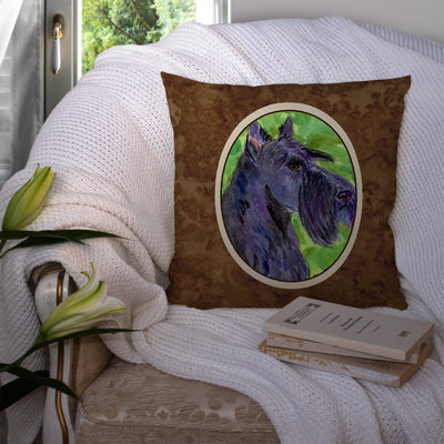 Scottish Terrier Outdoor Reversible Throw Pillow