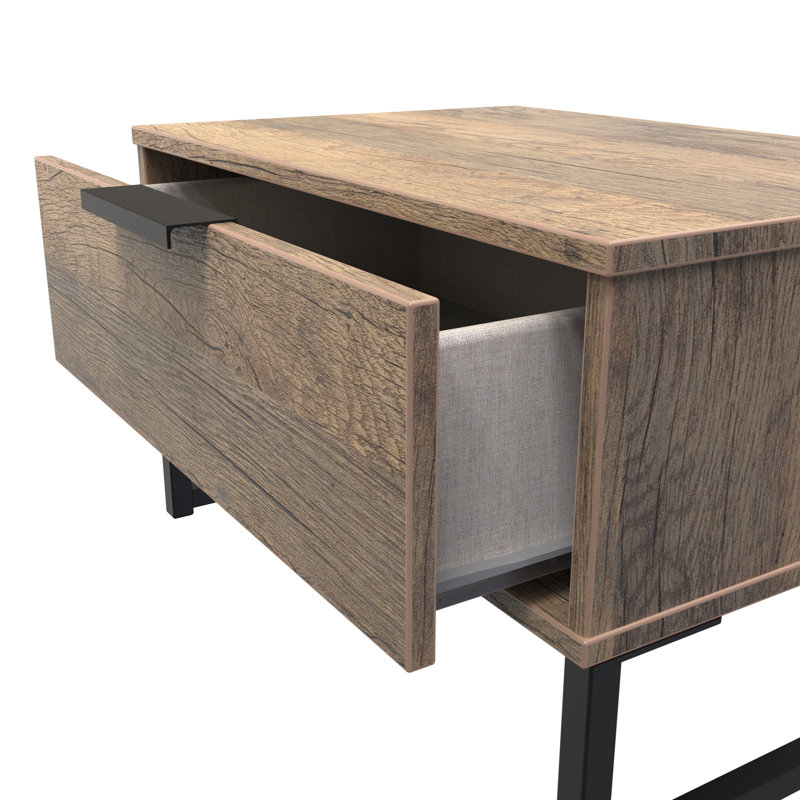Bisceglia End Table, Brown/Black