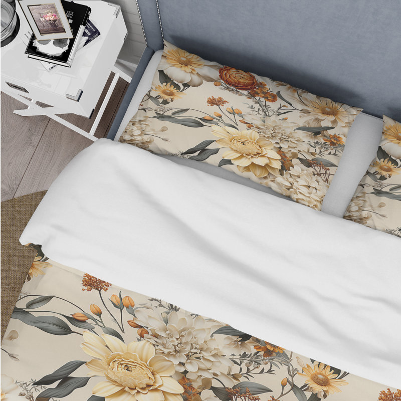 Housse de couette pour grand lit et 2 taies décor