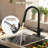 Pull-Down Kitchen Faucet With Side Sprayer & Built-In Cleaning Brush, 3 Spray Modes High-Arc Sink Faucet-122794886