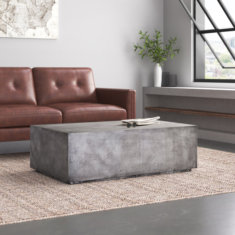 Block Coffee Table, Dark Gray