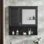 Armoire à pharmacie à miroir de 30 pouces avec tablettes ouvertes, rangement mural avec portes et miroir, tablette réglable, armoire de rangement pour salle de bain au-dessus de la toilette-1585000160