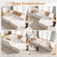 Canapé de 77,2 po en tissu Teddy 32D de haute densité sans assemblage, canapé moelleux et confortable avec canapé double, canapé-lit-1985830222