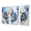 «Turquoise Semi Truck Arctic Hauler», 3 pièces sur toile-1607293440-1607293443