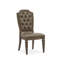 Chaise d'appoint en tissu touffeté brun Kade