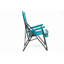 Fauteuil de jardin robuste à haut dossier avec support 250LBS, pliable et portatif - bleu