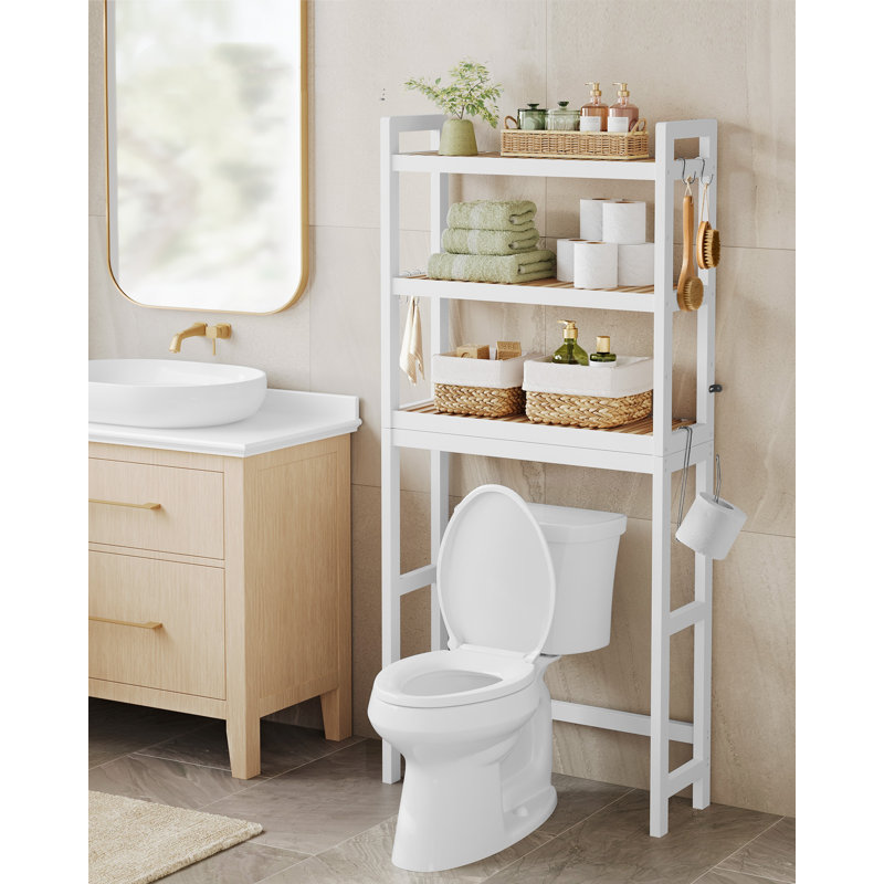 Romita 163 cm W Adjustable Height Shelving Unit, White/Brown