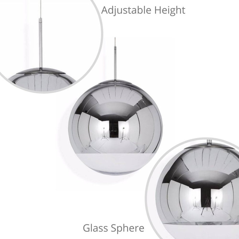 Ardmore 1 - Light Single Pendant, 16" H x 16" W x 16" D, Silver