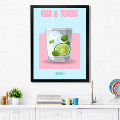 Gin & Tonic In A Rocks Glass I - Décoration murale cocktails