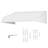 Kozyard Window Awning 72''W x 40''D with 2 Side Wings, Aluminum Frame with Impact-Resistant PVC Panels, Shade Angle Set During Installation, Rain, Snow & UV Protection Door Canopy-119948056
