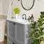 Meuble-lavabo de salle de bain avec lavabo encastré, armoire et tiroir-914267742-921045759