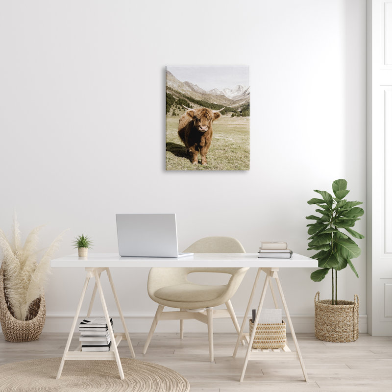 Reproduction de photo sur toile, "Highlands", H 30 po x l 24 po x P 1,5 po