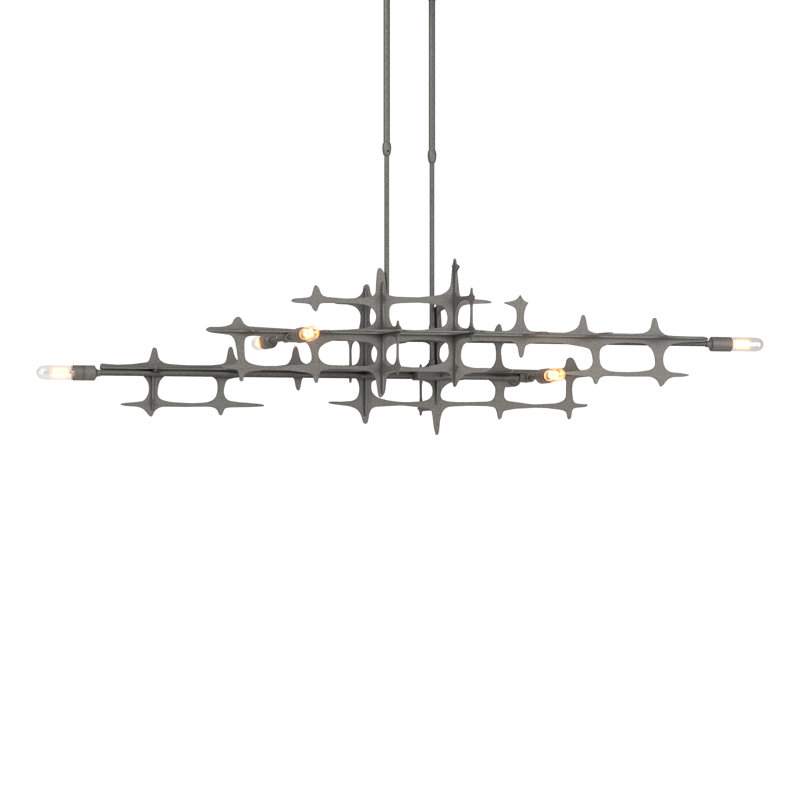 Grid 6 - Light Unique/Statement Geometric Chandelier, Gold, 39.8