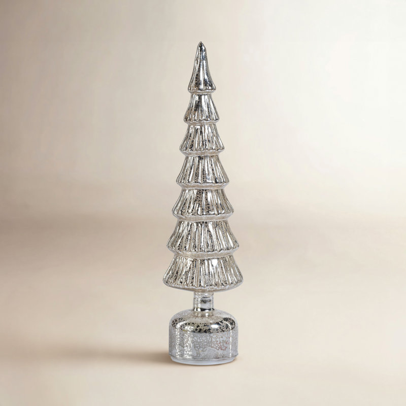 Arbre de table Merrigan, Argent antique, H 16,5 po x l 4 po x P 4 po