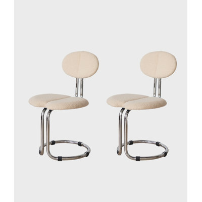 Chaise de salle à manger flottante en alliage d'acier moderne, simple et créative