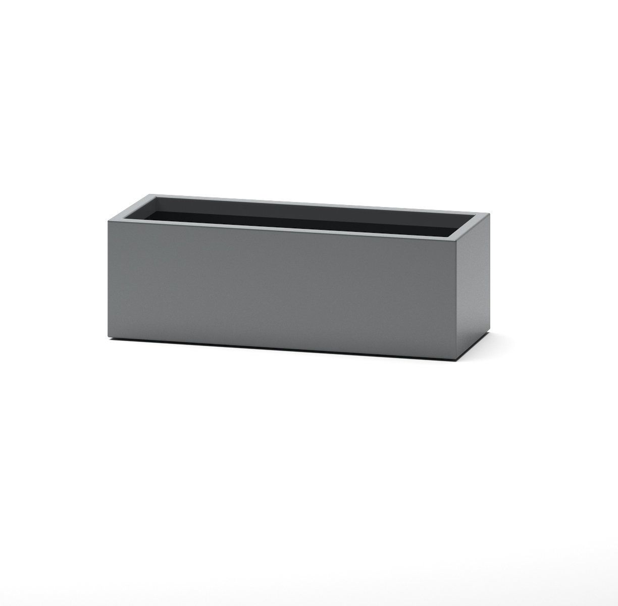 Rosann Handmade Planter Box, 12" H x 36" W x 14" D, Gray