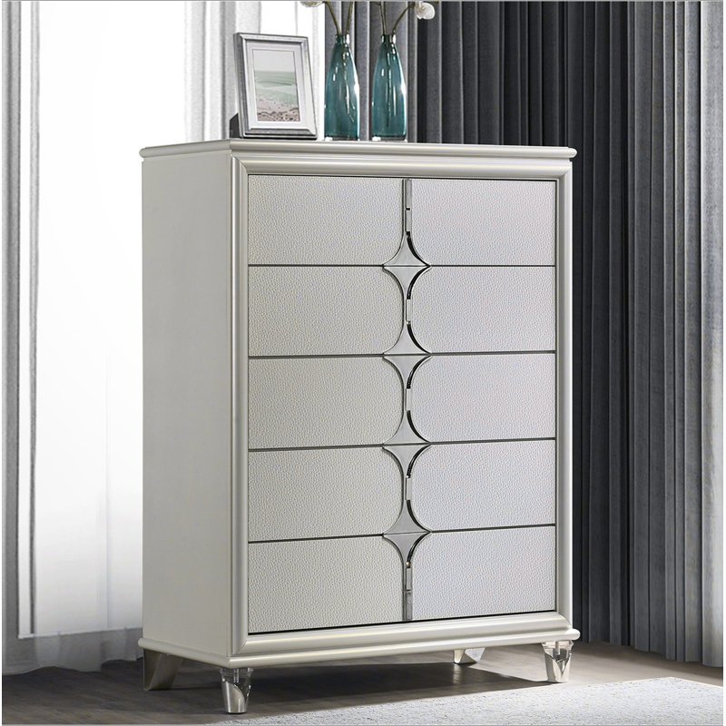 Commode de chambre à 5 tiroirs Gwendolyn