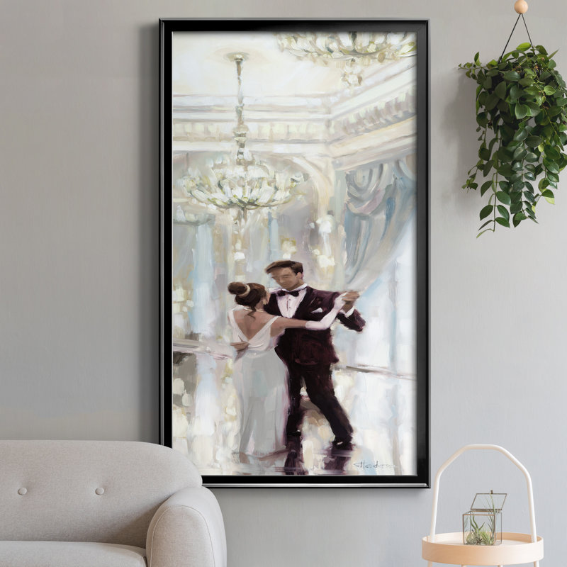 Ballroom Dancing - Peinture sur toile encadrée, H 10,5 po x l 18,5 po x P 1,5 po, Toile encadrée noire