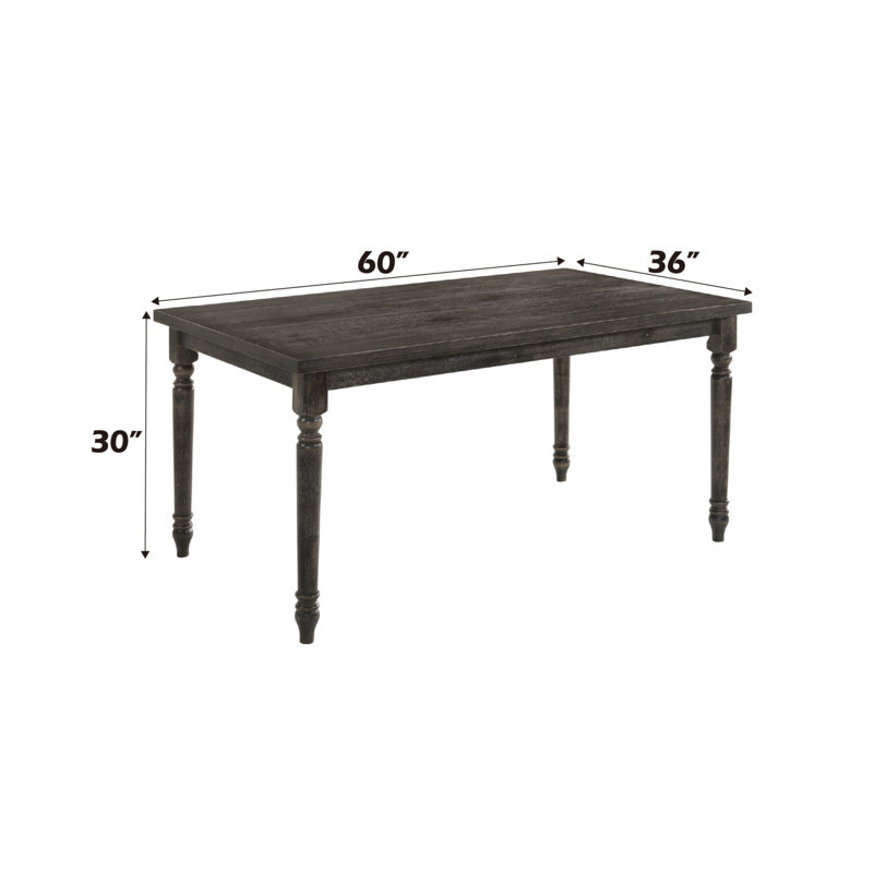 Weathered Gray Finish Dining Table